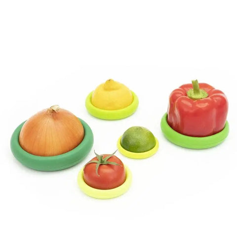 Food Huggers Reusable Silicone Food Savers – Fresh Green