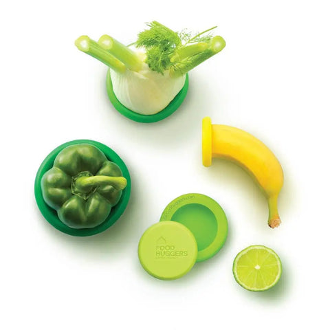 Food Huggers Reusable Silicone Food Savers – Fresh Green