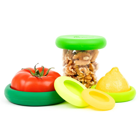 Food Huggers Reusable Silicone Food Savers – Fresh Green