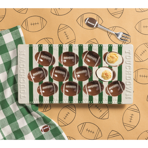 Football Field Deviled Egg Tray Set