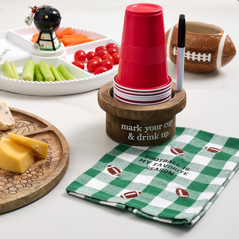 Football Is My Favorite Season Tea Towel