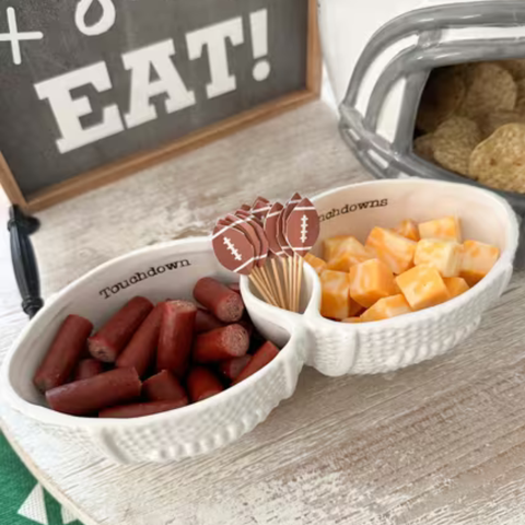 Football Toothpick + Dip Server Set