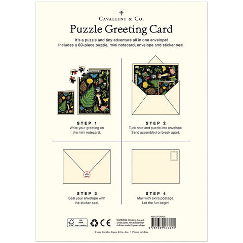 Foraging Puzzle Greeting Card - Cavallini