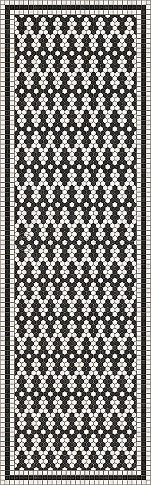 Mosaic D "Fordham Road" Vinyl Floorcloth - Spicher & Co.