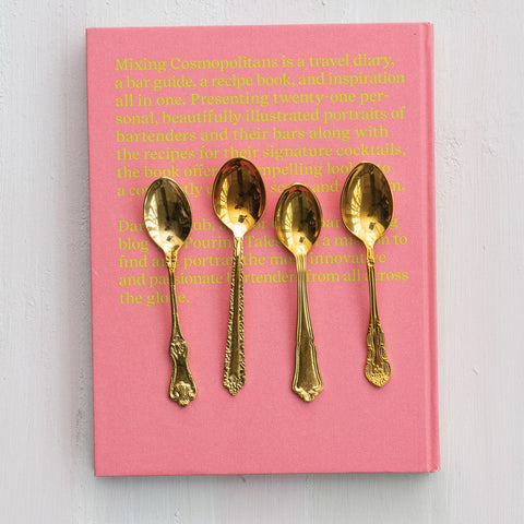 Fortnum Embossed Brass Spoon - D