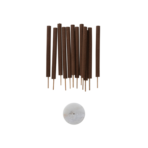 Frankincense Incense Sticks + Marble Holder