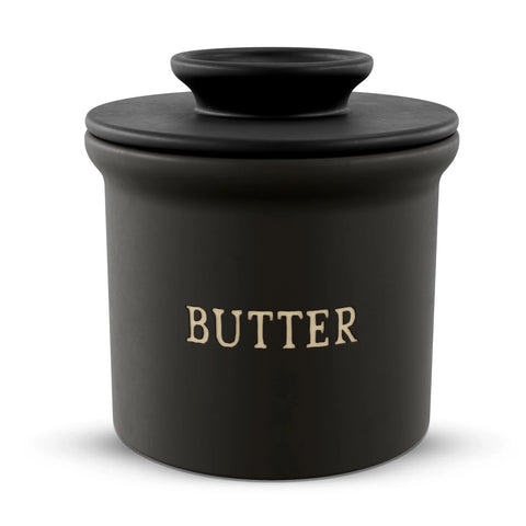 French Butter Keeper, Black