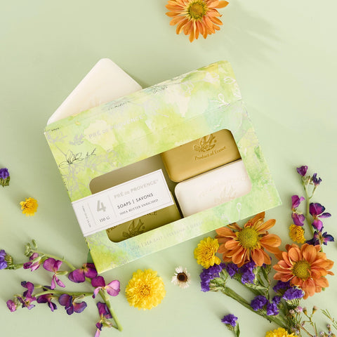 French Quad-Milled Soap 4 Piece Gift Set, Fresh & Citrus - Pré de Provence