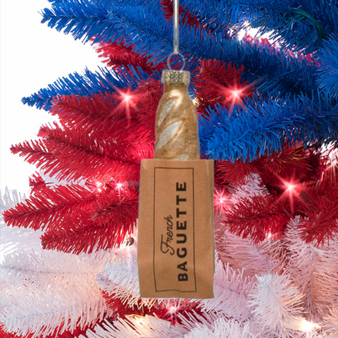 French Baguette In Bag Ornament