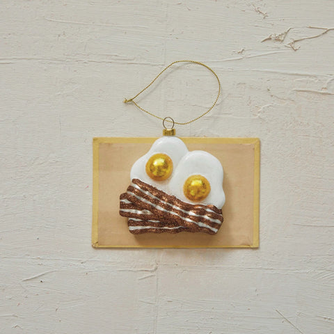 Fried Eggs +Bacon Ornament