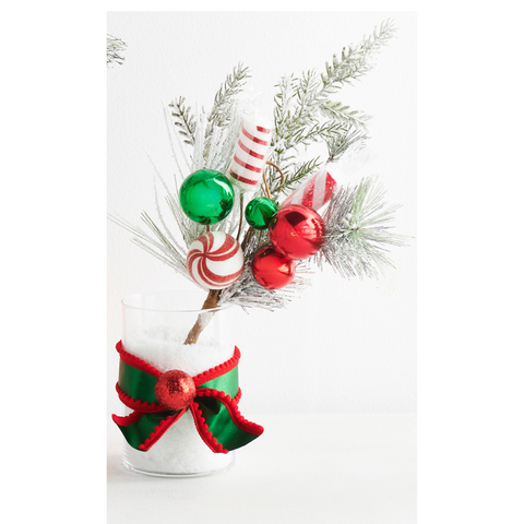 Frosted Pine and Peppermint Pick