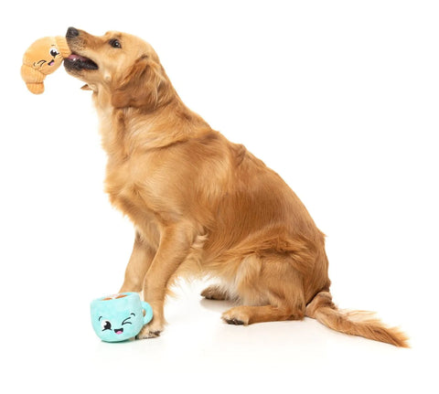 Fuzzyard Croissant & Cappuccino Plush Dog Toy 2pk