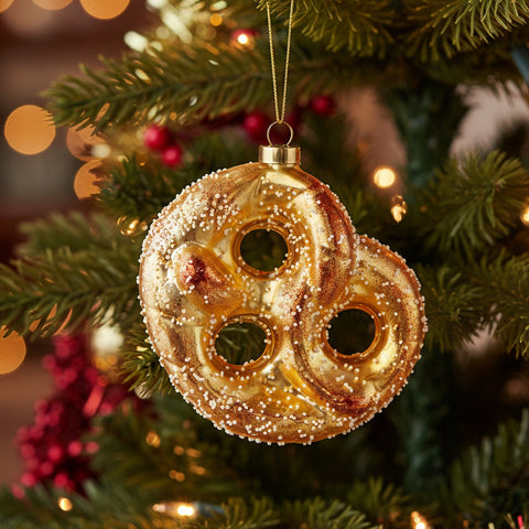 Glass Pretzel Ornament