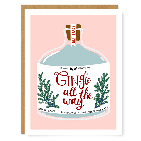 GIN-gle All The Way Greeting Card - Footnotes