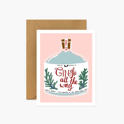 GIN-gle All The Way Greeting Card - Footnotes