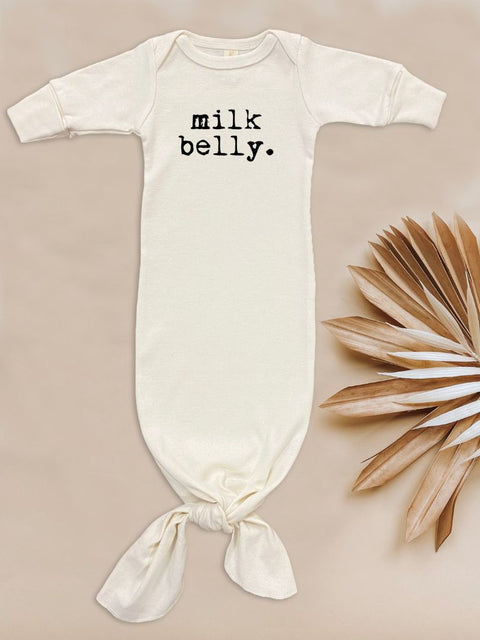 Organic Cotton Gown- Milk Belly, 0/3m