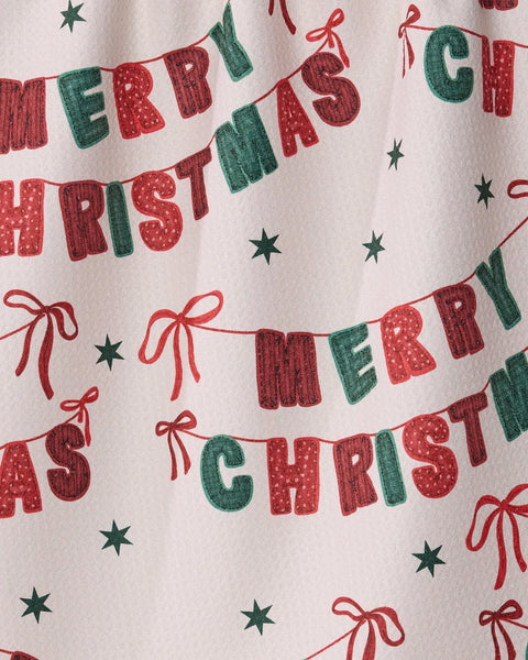 Geometry Christmas Banner Tea Towel
