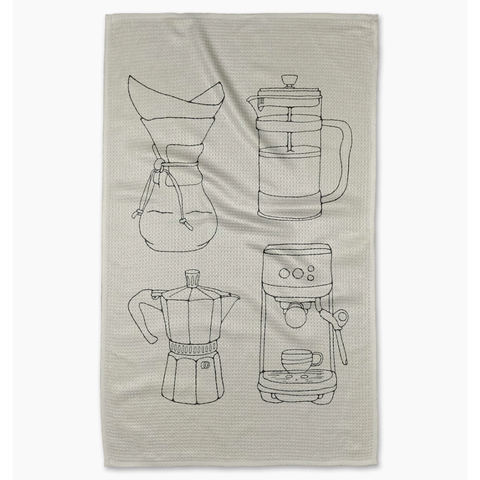 Geometry Coffee House Tea Towel
