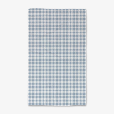 Geometry Luxe Hand Towel - Blue Gingham
