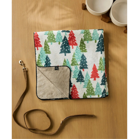 Geometry Pine Parade Plush Dog Towel