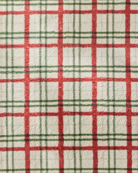 Geometry Ribbon Plaid Plush Dog Towel