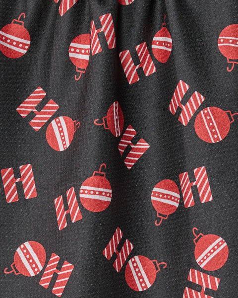 Geometry Santa Greetings Tea Towel