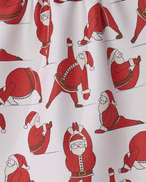 Geometry Stretchy Santa Tea Towel