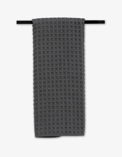 Geometry Waffle Hand Towel - Charcoal