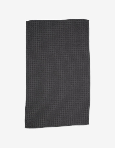 Geometry Waffle Hand Towel - Charcoal