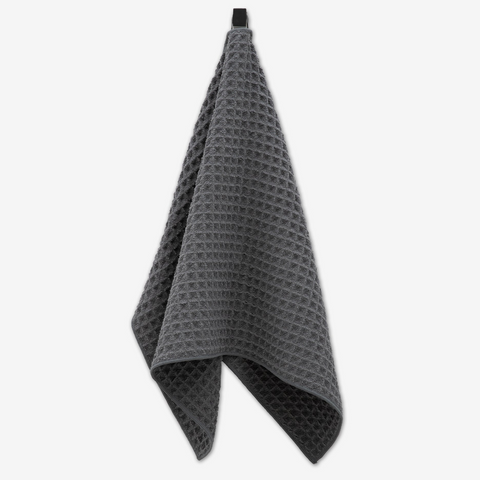 Geometry Waffle Hand Towel - Charcoal