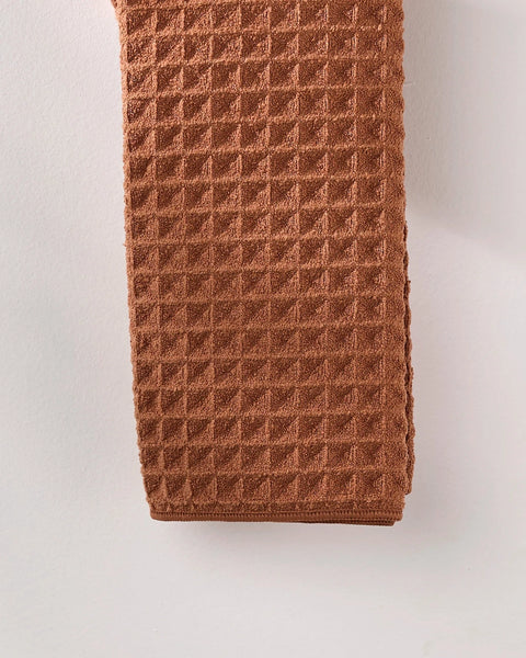 Geometry Waffle Hand Towel - Clay