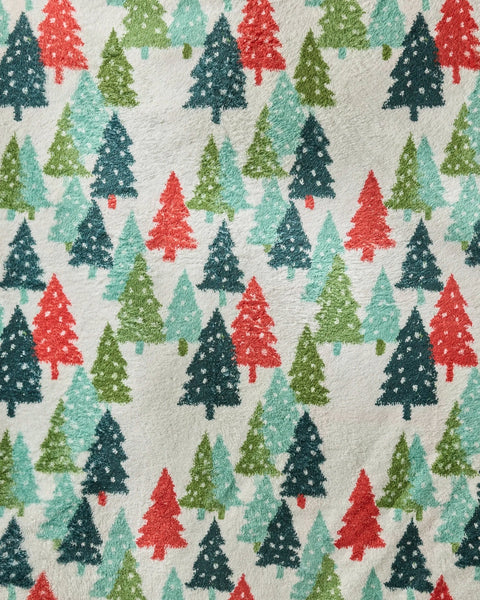 Geometry Pine Parade Plush Dog Towel