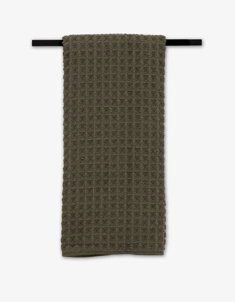 Geometry Waffle Hand Towel - Forest