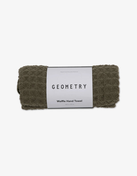 Geometry Waffle Hand Towel - Forest