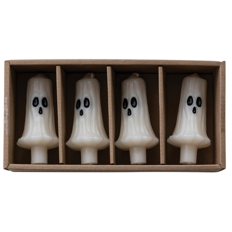 Ghost Shaped Bottle Taper Candles, Set of 4