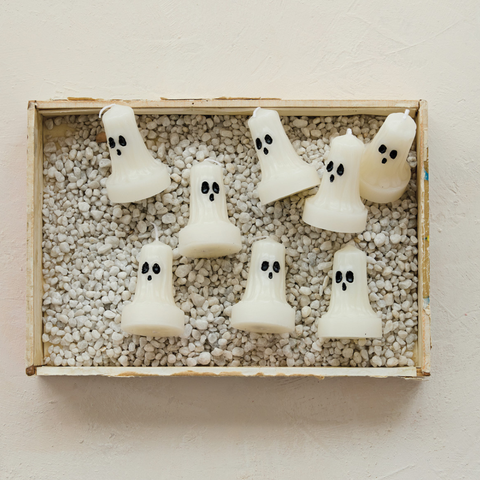 Ghost Shaped Tealights, Set of 9