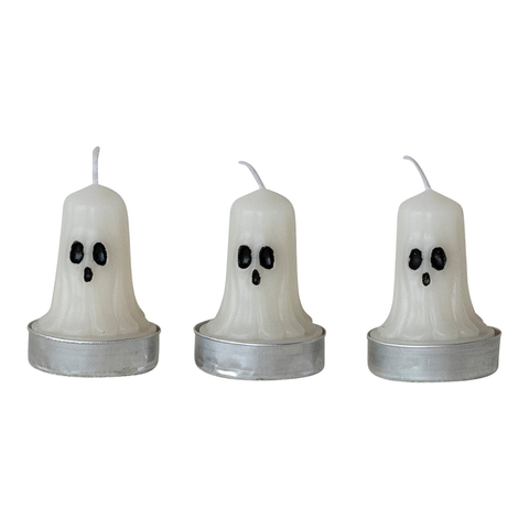 Ghost Shaped Tealights, Set of 9