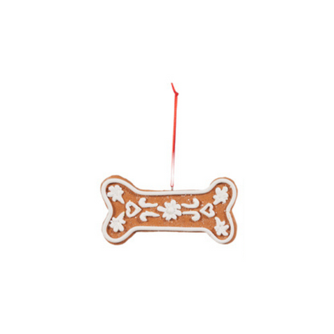Gingerbread Dog Bone Ornament - A