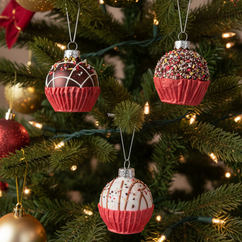 Glass Bonbon Ornament - Chocolate Crumbles
