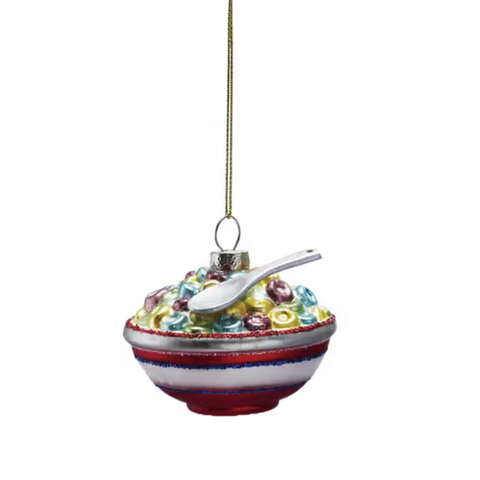Glass Cereal Bowl Ornament