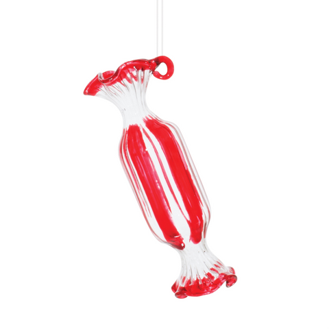 Glass Christmas Candy Ornament, 4"