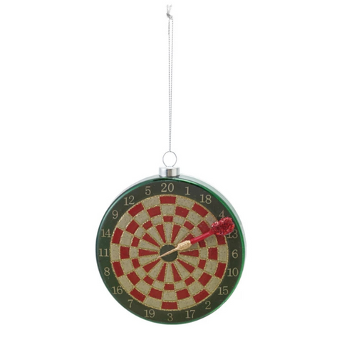 Glass Dartboard Ornament