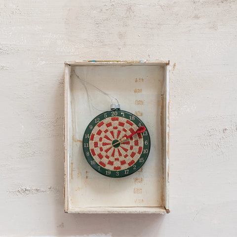 Glass Dartboard Ornament