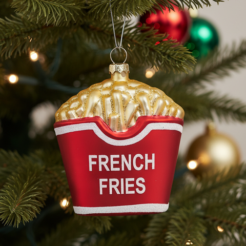 Glass French Fries Ornament