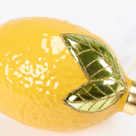 Glass Lemon Ornament