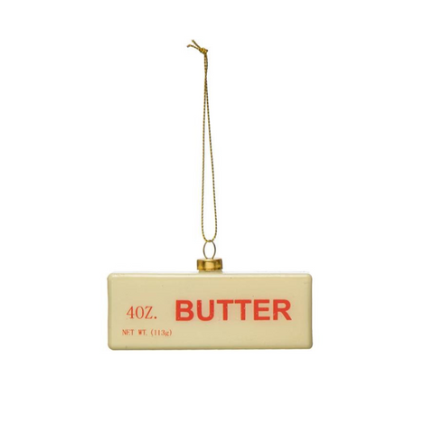 Glass Stick of Butter Ornament