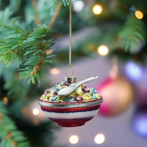 Glass Cereal Bowl Ornament