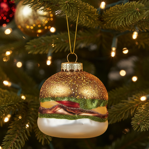 Glass Hamburger Ornament