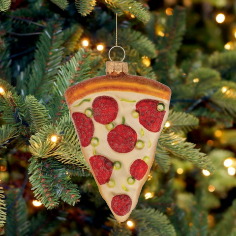 Pizza Slice Ornament, 4"