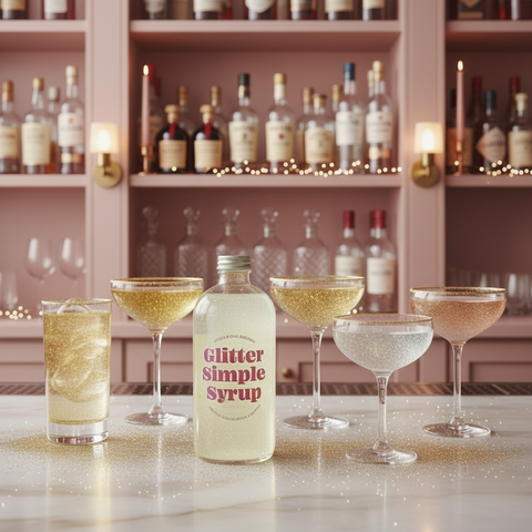 Glitter Simple Syrup - Wood Stove Kitchen